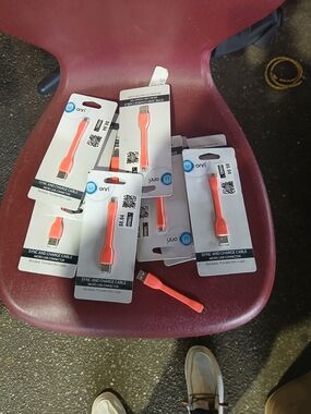 On Running Orange Sync and Charge USB Cable - Micro USB